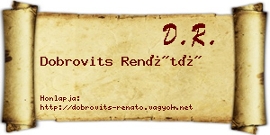 Dobrovits Renátó névjegykártya
