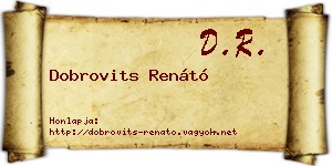 Dobrovits Renátó névjegykártya