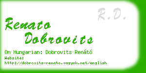 renato dobrovits business card