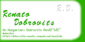 renato dobrovits business card